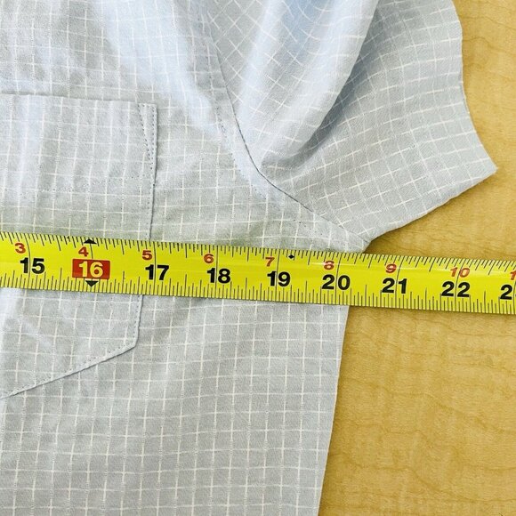Ben Sherman Men's Plaid Short Sleeve Blue Shirt Size Small Textured Slub NWT - Picture 11 of 12